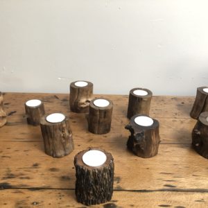 bougeoirs en bois