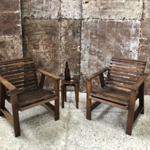 chaises- fauteuils d'extérieur en bois