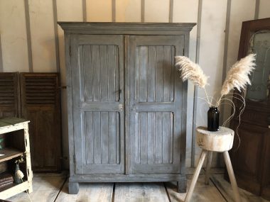 Grey patina workshop cabinet