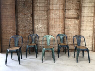 Patinated Fibrocit chairs