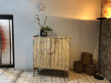 Patinated wooden cabinet