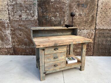 Patinated wooden desk
