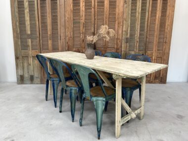 Patinated folding table