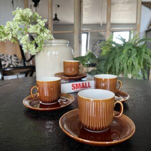 service à café vintage tasses et sous-tasses Villeroy & Boch
