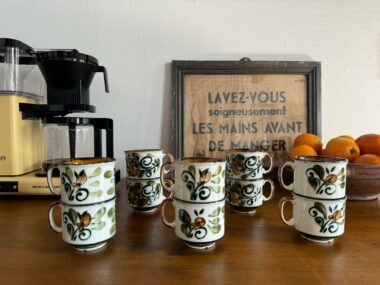Tasses Boch La Louvière – sèrie Argenteuil