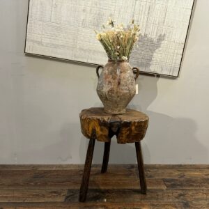 Ancien billot en bois trépied sellette table d'appoint