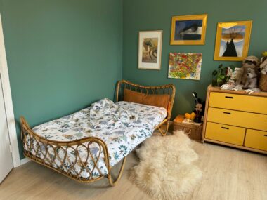 Lit vintage en rotin